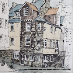 John Knox’s House Edinburgh Scotland – Is it a Print or a Watercolor Painting??
