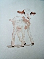 PIG BABY PIGLET NURSERY, CHILDREN’S SIMPLY SOFT ~ Watercolor ~ HAND PAINTED