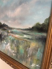 ORIGINAL, Set Of 2 Signed Landscape Paintings In Vintage Gold Frames 13×16