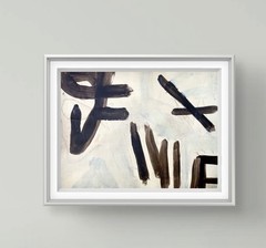 Hand Painted Black+White Abstract 9×12 Acrylic Painting on Paper, Holly Hammond