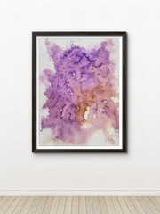 Abstract Expressioinistic Unique Purple Original Wall Art 14X11 Paper