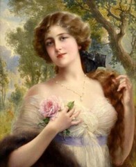 Handmade Old Master-Art Antique Oil Painting Portrait lady girl on canvas