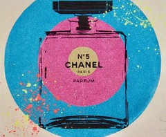 Shane Bowden CHANEL Circle Color Splash – Signed Art 40″ x 40″ Acrylic on Canvas