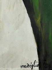 Amedeo Modigliani (Handmade) Oil On Canvas Painting signed and stamped