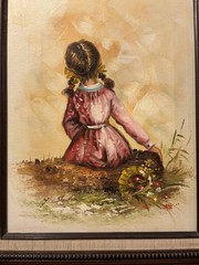 Vintage Original Oil Painting On Canvas Signed Y. Stephan Framed Artwork
