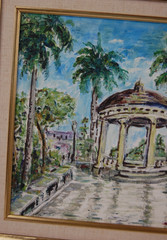 Original Hecto Vidal Oil Painting Glorieta Parque Guanajay Pinar Rio, Cuba 14×11