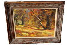 EDMOND WOODS California San Gabriel Autumn Landscape with Trees oil painting