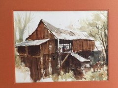 Bob Peck Original Watercolor Painting Landscape, Signed, 12 1/2″ x 9 3/4″