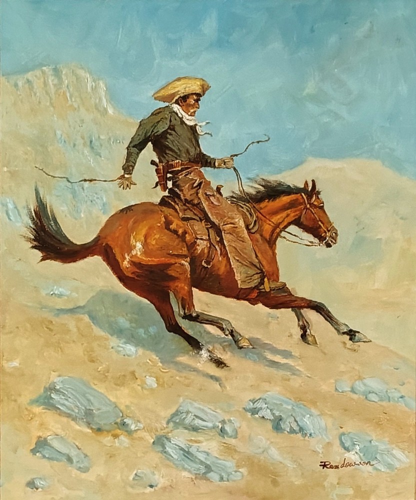 Rex Dawson Listed Artist American Western Art Painting