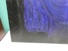 Abstract Purple Face Painting Woman Original Canvas Art Sara Rosini 2002 28×28