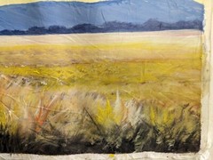 Oil Painting of Cheetahs on African Landscape 20×30 Vivid Colors Wild Animal