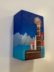 Jessica Hess Original Oil Painting Red Arrow Diner Manchester New Hampshire