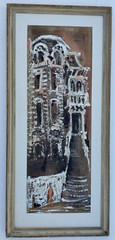 RARE San Francisco MODERNISM VINTAGE BAY AREA FIGURATION 1968 OIL Acrylic No. 1