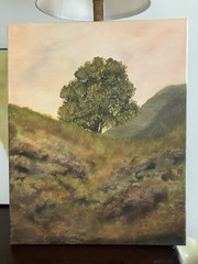 Landscape & Tree Nature Painting, Realism Style, Unframed Artwork