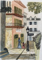 Vtg 1980 Pirate’s Alley New Orleans Original Watercolor; 7×9” Signed “Reynolds”
