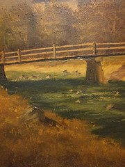 Original Oil Painting Landscape Village Church Signed 49x59cm Oil On Canvas Picture