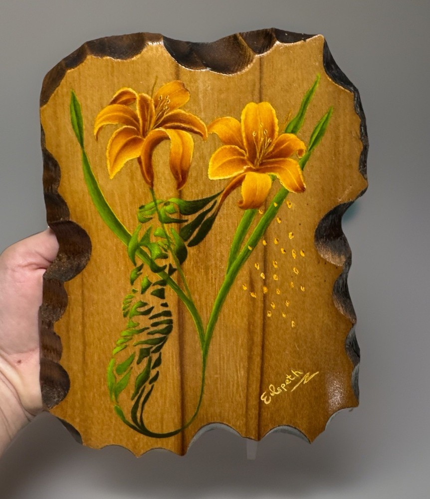Hand Painted Naked Lillie Lady On Wood Signed ELSPETH OOAK 1/1