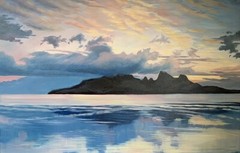 5.25×8.25 PRINT of PAINTING RYTA LANDSCAPE SEASCAPE SCOTLAND ocean Art Ocean 🌊
