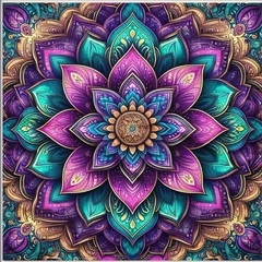 DIY Mandala Flower Diamond Painting Kit (40×40 cm) B36
