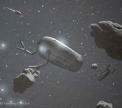 Robert Daniels Jr. Space Illustration Original Acrylic Outer Space Robotics 2