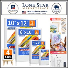 Durable Stretched Canvases – Canvas Set of 4, Ready for Your Artistic Vision