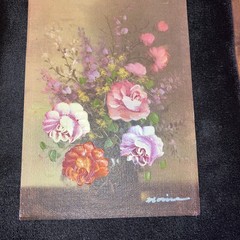 Vintage Floral Still Life Roses Bouquet Decorative Oil Painting Art