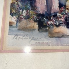 Gaye Sanders Fisher Signed Watercolor Print Charleston Flower Lady S C.