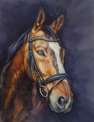 Custom Pet Portrait from Photo 12×16″ Realistic Watercolor Personalised Painting
