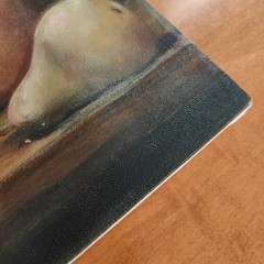 Painting of Three Pears on Canvas Still Life Realism 8”x10” Unframed