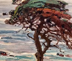 Hanson Puthuff „Monterey Coastal Cypress“ Plein Air Impressionist Landscape-1930
