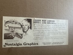 Stan Cline Felix Chevrolet Los Angeles 1957 Signed 1993 Artwork Original Label