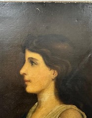 A. Deardell 19TH . Portrait Of A Lady Signed And Dated 1872 Oil On Canvas
