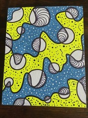 original Cosmic Space acrylic painting trippy art 8×10 Mod Hippie