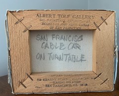 Vintage Albert Tolf San Francisco Cable Car Woolworths Painting – Oil on Canvas