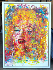 Marilyn Monroe Embellished Giclee Painting by Artist Murray Henderson /5 Art