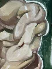 French Realism Body Gradient Study Human Man 12×16 Org Oil Painting On Canvas