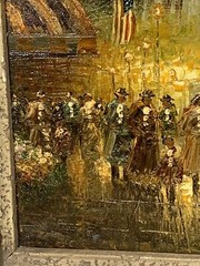 Original Oil Painting Turn of the Century Capital Building Washington Framed