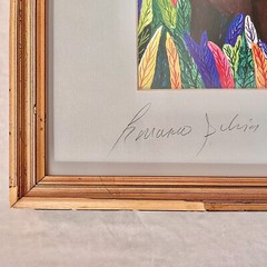 VTG Framed & Signed Print „Rhinocironte“ by Columbian Artist Francisco Sanabria