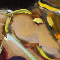 RED CHERRIES still life Oil painting UKRAINE 8X10