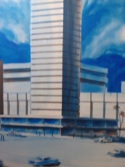 1960’s Org Watercolor Desing Rendering Commercial Mulit Story Complex RRGTS