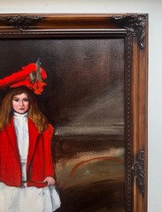 John S Sargent „The Honourable Victoria Stanley“ Acrylic on Canvas Framed Copy