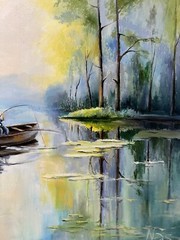 Original painting oil, 24×18 inch, Wall Art Decor, Home Gift, Signed Authors Art