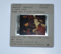 Raphael “ Pope Leo X with Cardinals “ art 35mm glass slides