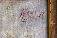 KENT COTTRELL 1887-? OIL PAINTING WOOD PANEL SIGNED LISTED SOUTH AFRICAN WOMAN