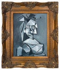 Pablo Picasso 1881-1973 Signed ,Oil on Canvas. In The style of. High End Frame