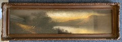 Vintage Antique Pastel Landscape Painting 26.5 x 8.5