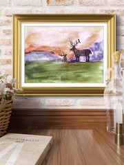 Trio Of Friends Contemporary Expressionist Original Acrylic Painting 9×12 Paper