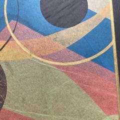 VTG. Mix Media on Board abstract painting 15 1/4″x15 1/4 Signed Numbered