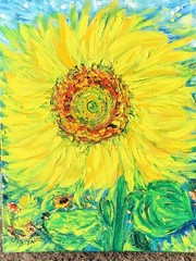 Sunflower 3.Original Oil Painting