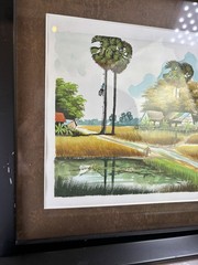 Lot Of 3 Original Watercolors from Vietnam? Framed SINGED KEO CHEA